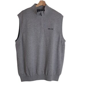 Fairway & Greene‎ Men's Isleworth Italian Merino Wool Quarter Zip Golf Vest XL